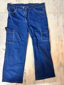 Blue Denim Cargo Pants