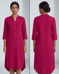 Vibrant Pink Kurta/ Long Kurta