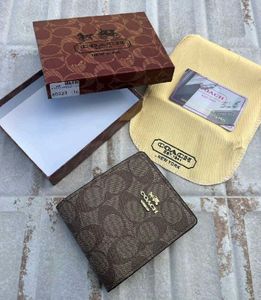 Coach Signature Print Bi-fold Wallet