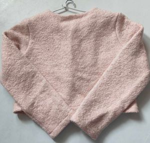 Chic Pink Tweed Cropped Blazer by BABI 🌸🩷