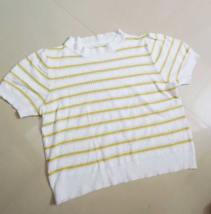 Cute Striped Short Sleeve Top