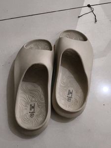 Comfortable Beige Slide Sandals