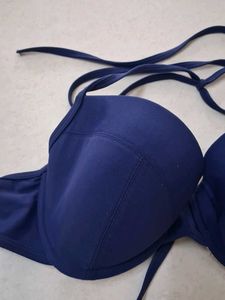 L Navy Blue Bikini Top
