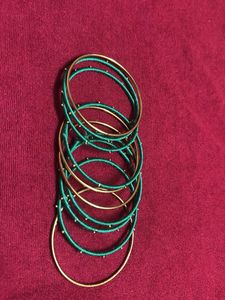 Green Beaded Bangles Set