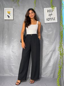 SHEIN Classic Black Wide Leg Pants