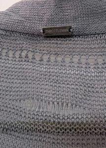 Gray Knit Open Front Shrug