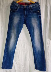 Men's Blue Washed Denim Jeans