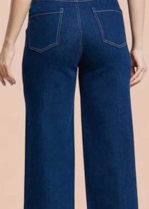 Wide Leg Dark Wash Denim Jeans