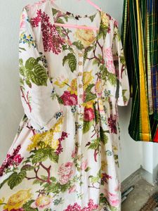 Floral Print Cotton Kurta