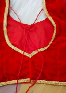 Elegant Red Embroidered Blouse
