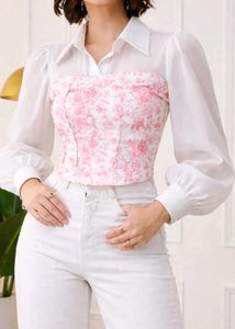 Shein Floral Corset Top