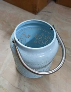 Pastel Blue Cutout Candle Lantern
