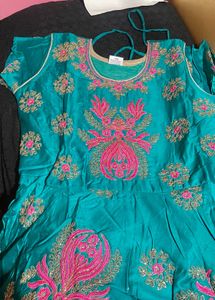 Sea Green Embroidered Anarkali Gown💚