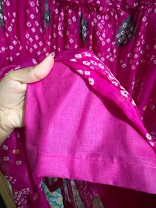 Pink Bandhani Full Gher Sharara