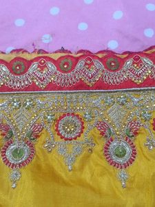Elegant Yellow Embroidered Saree