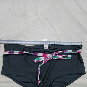 ⭐ Dark Navy Swim Bottom with Polka Dot Belt