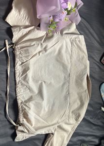 Westside Nuon Light Beige Cropped Utility Shirt Ja
