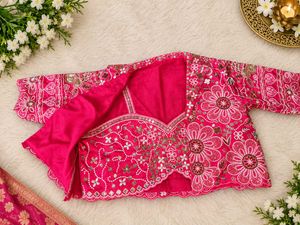 Beautiful fully stitched saree with blouse and jac