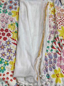 Simple White Chiffon Dupatta 🤍 🦢