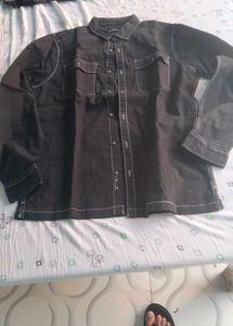 Men's Black Cargo Shirt