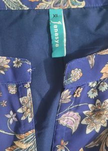 Jansaya brand Blue Anarkali Festival 3pc suit