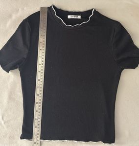 Girls  Black Crop Top XS