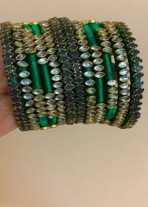 Set Of 12 Silk Thread Bangles [New]