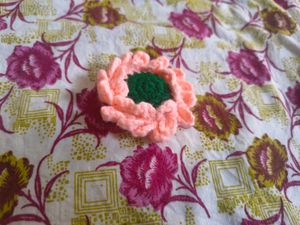 Handmade Crochet Flower Hair Clip