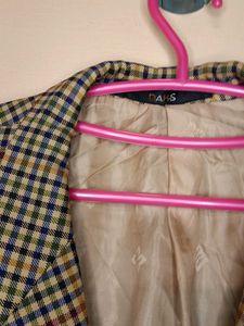 Vintage Classic Plaid Blazer