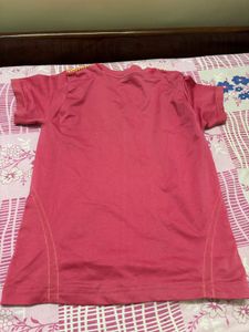 Vibrant Pink Casual T-Shirt