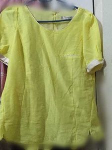 14.Bright Yellow Casual Top