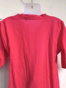 dark pink pure cotton kurta set