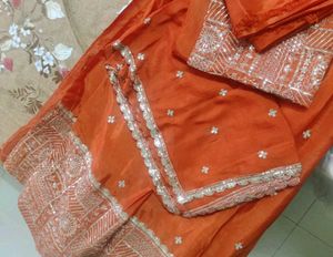 Orange Party Wear Lehenga Choli