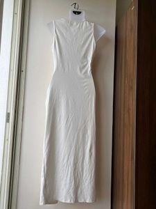 Elegant White Bodycon Midi Dress