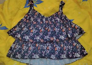Floral Print Tiered Top