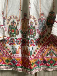 Printed Cream Kurta