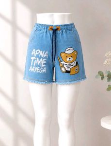 Cute Teddy Bear Denim Shorts