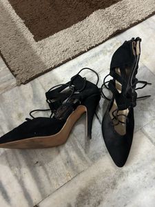 Black Heels With Laces