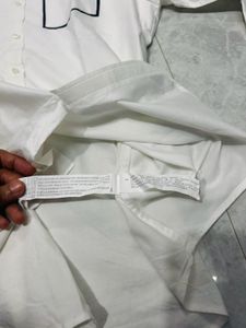 Zara White Pocket Designer Shirt