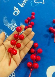 Christmas Decoration Items Red Berry Cherry