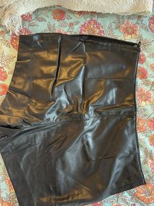 Chic Black Faux Leather Shorts