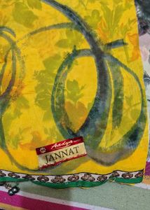 yellow printed saare