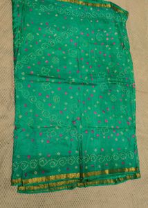 Green Bandhani Saree
