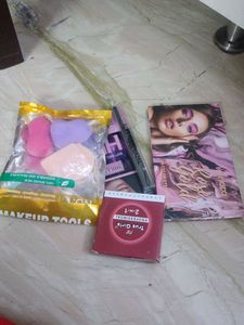 Makeup Bundle: Palettes, Kajal, Sponges
