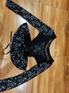 Black Lace Corset Witchy Boho Top