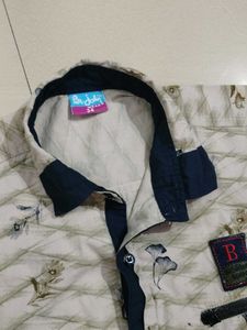 Kid's Printed Shirt and 3 quarter Pant Set