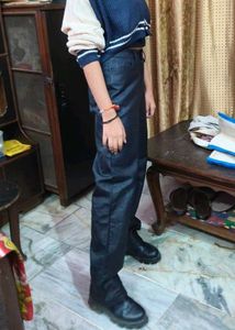 Black Faux Leather Wide Leg Pants