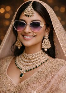 Stylish Beaded Cat-Eye Sunglasses