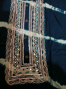 Stylish Teal & Beige Tie-Dye Kurta