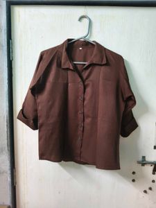 Classic Brown Button-Up Shirt